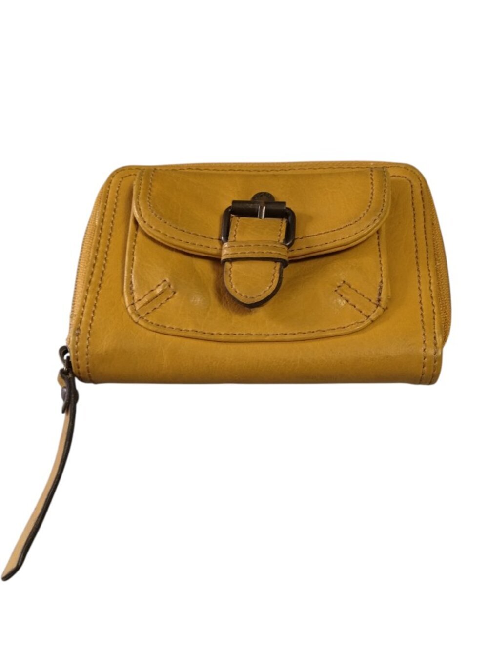 Axcess Zip Around Wallet Snap Flap Buckle Front Closure Credit Card Faux Leather
